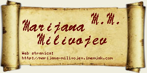 Marijana Milivojev vizit kartica